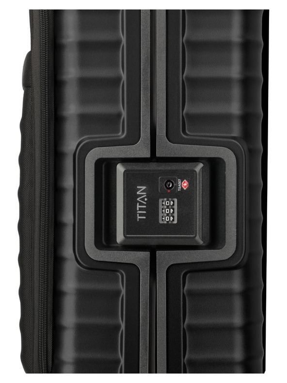 Titan Utazási bőrönd Titan Overseas S Front pocket Nightshade black