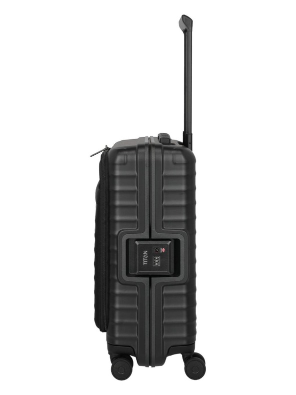 Titan Utazási bőrönd Titan Overseas S Front pocket Nightshade black