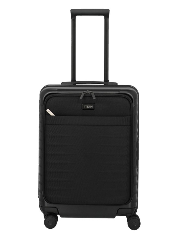 Titan Utazási bőrönd Titan Overseas S Front pocket Nightshade black