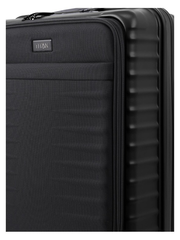 Titan Utazási bőrönd Titan Upgrade S23 Front pocket Nightshade black