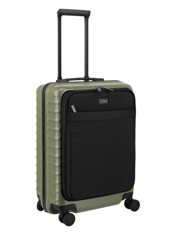 Titan Utazási bőrönd Titan Overseas S Front pocket Forest green