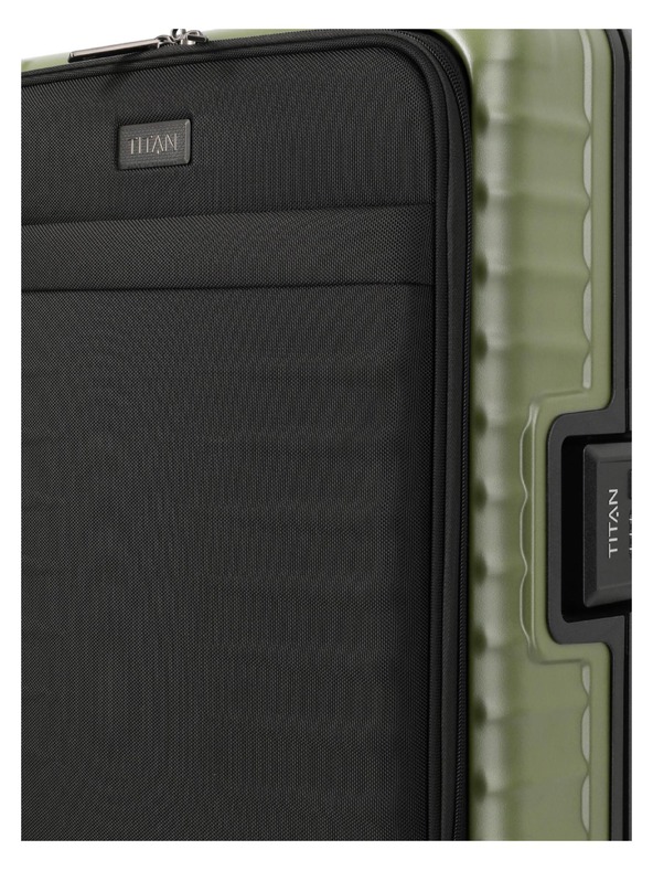 Titan Utazási bőrönd Titan Overseas S Front pocket Forest green