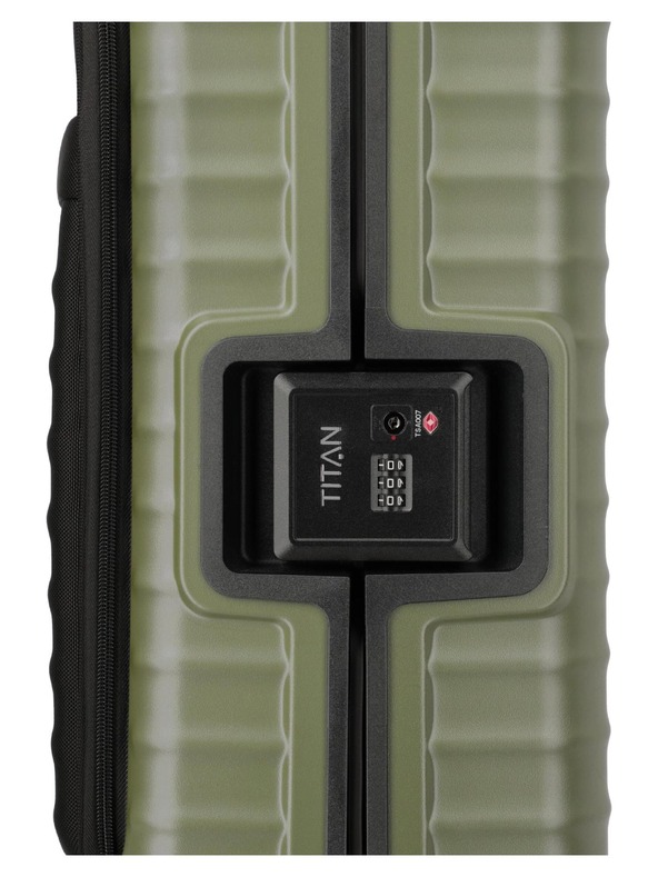 Titan Utazási bőrönd Titan Overseas S Front pocket Forest green