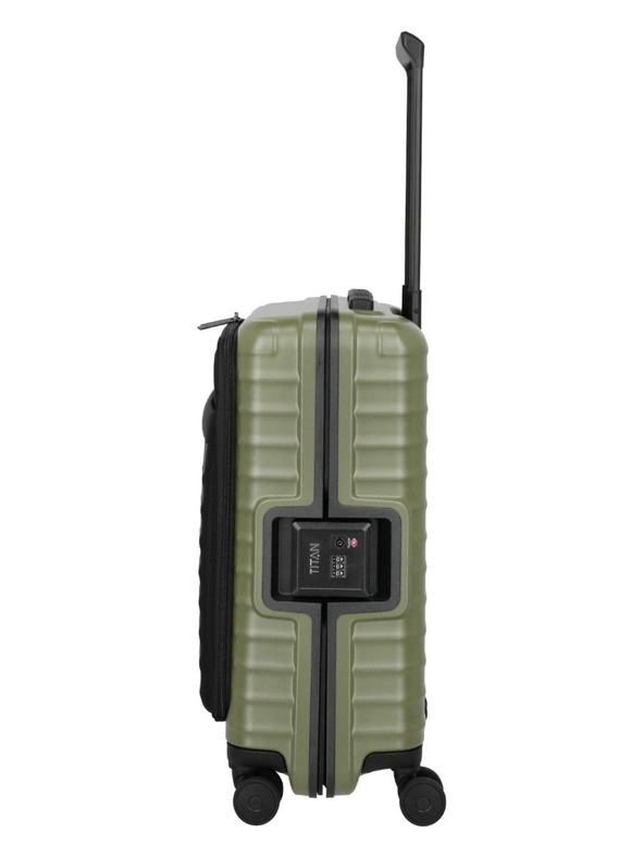 Titan Utazási bőrönd Titan Overseas S Front pocket Forest green