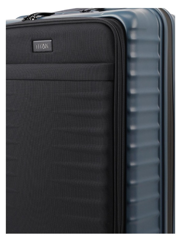 Titan Utazási bőrönd Titan Upgrade S23 Front pocket Midnight blue