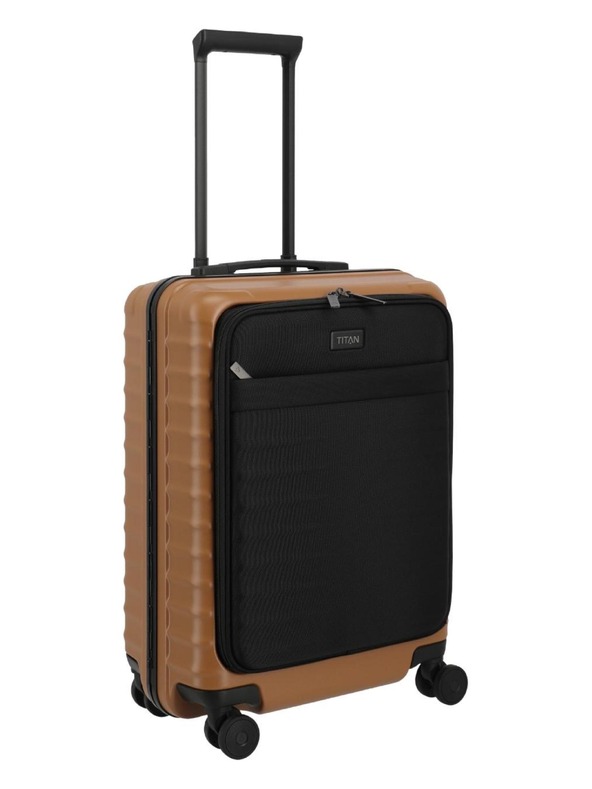 Titan Utazási bőrönd Titan Overseas S Front pocket Canyon bronze