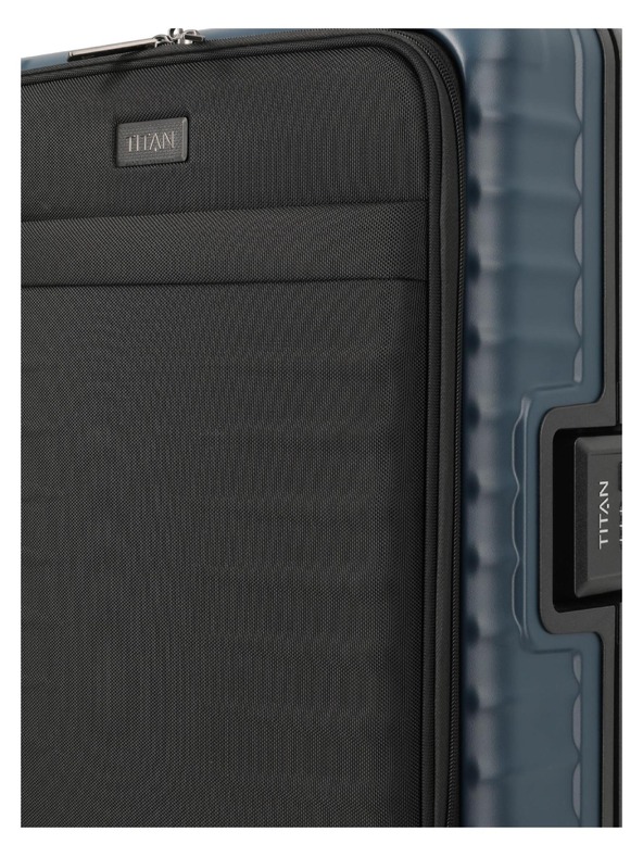 Titan Utazási bőrönd Titan Overseas S Front pocket Midnight blue