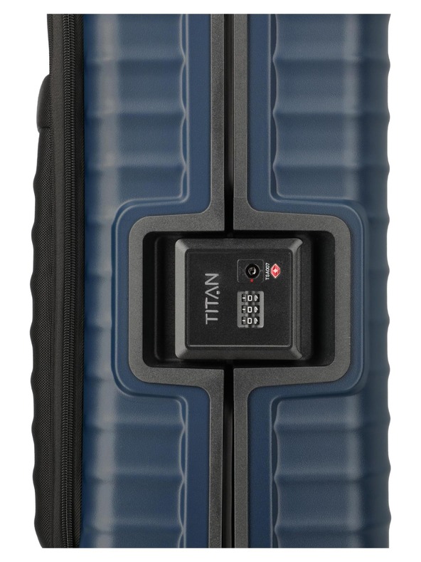 Titan Utazási bőrönd Titan Overseas S Front pocket Midnight blue