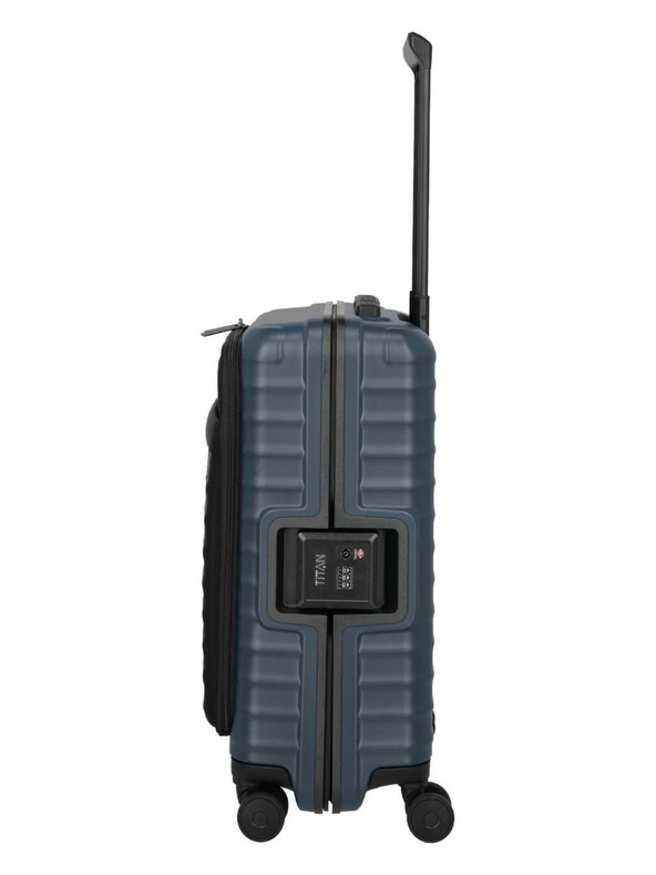 Titan Utazási bőrönd Titan Overseas S Front pocket Midnight blue