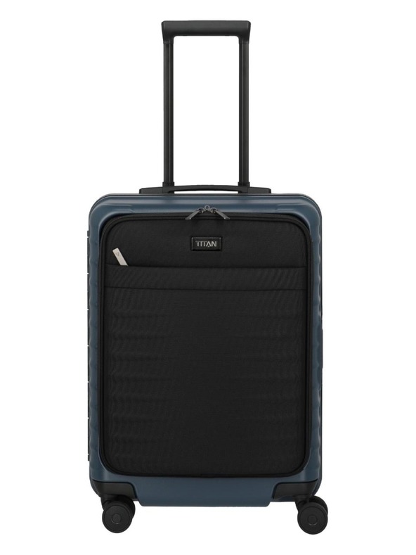 Titan Utazási bőrönd Titan Overseas S Front pocket Midnight blue