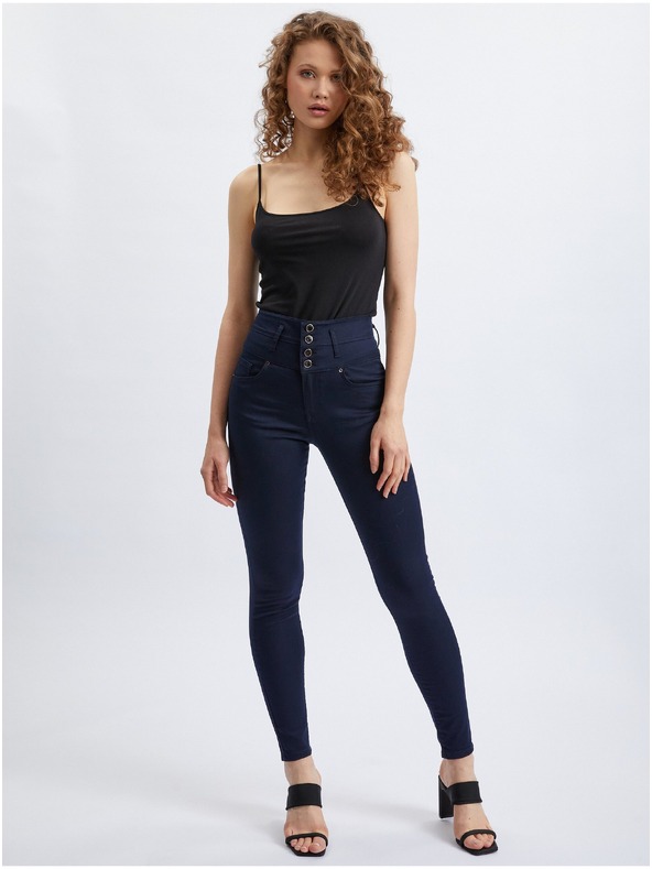 Orsay ORSAY sötétkék skinny fit női nadrág