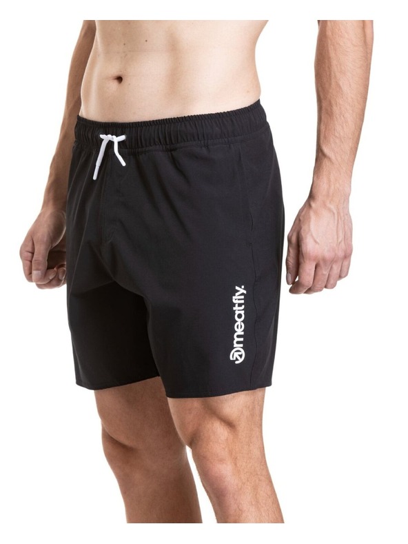 Meatfly Meatfly férfi fürdőnadrág Keith Boardshorts 17" Black / White
