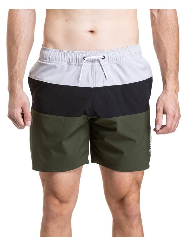 Meatfly Meatfly férfi fürdőnadrág Keith Boardshorts 17" Olive / Black / Quiet Gray