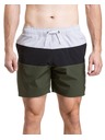 Meatfly Meatfly férfi fürdőnadrág Keith Boardshorts 17" Olive / Black / Quiet Gray