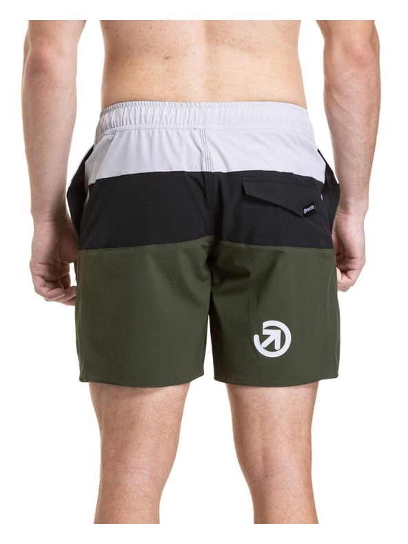 Meatfly Meatfly férfi fürdőnadrág Keith Boardshorts 17" Olive / Black / Quiet Gray