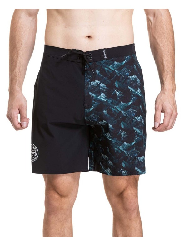 Meatfly Meatfly férfi fürdőnadrág Ernie Boardshorts 19" Green Mountains / Quiet Gray