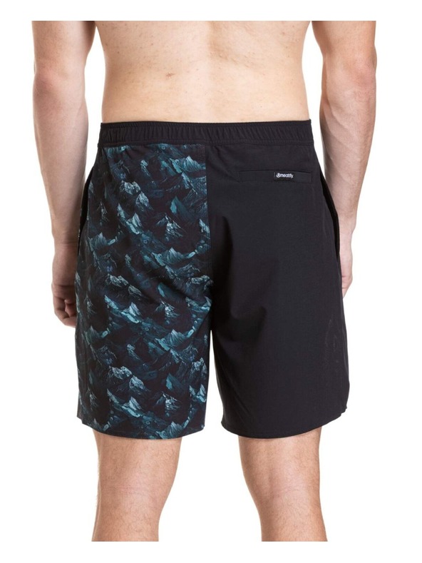 Meatfly Meatfly férfi fürdőnadrág Ernie Boardshorts 19" Green Mountains / Quiet Gray