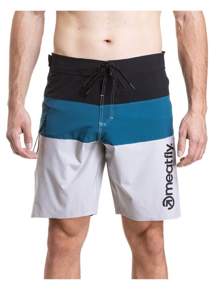 Meatfly Meatfly férfi fürdőnadrág Mitch Boardshorts 21" Black / Quiet Gray / Smoky
