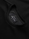 Ombre Clothing Férfi pulóver ezüst kő kereszt applikációval és kerek nyakkivágással - fekete V1 OM-SSNZ-0271 Ombre Clothing