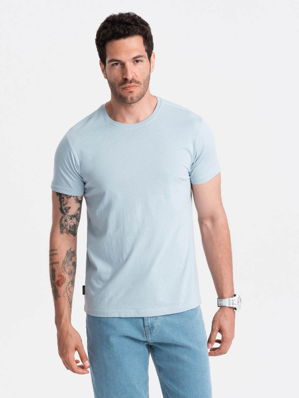 Ombre Clothing Világoskék férfi basic póló Ombre Clothing Ombre Clothing
