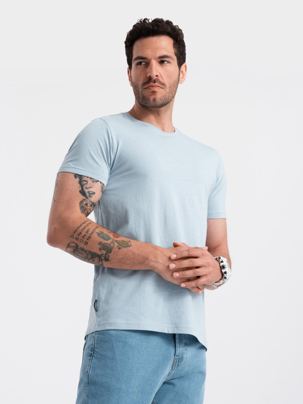 Ombre Clothing Világoskék férfi basic póló Ombre Clothing Ombre Clothing