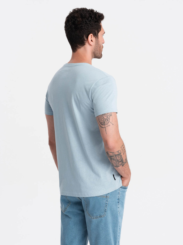 Ombre Clothing Világoskék férfi basic póló Ombre Clothing Ombre Clothing