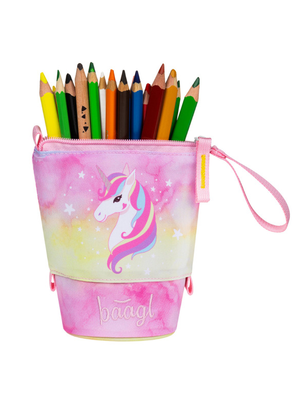 BAAGL  BAAGL Iskolai tolltartó Színes ceruza Rainbow Unicorn GRS