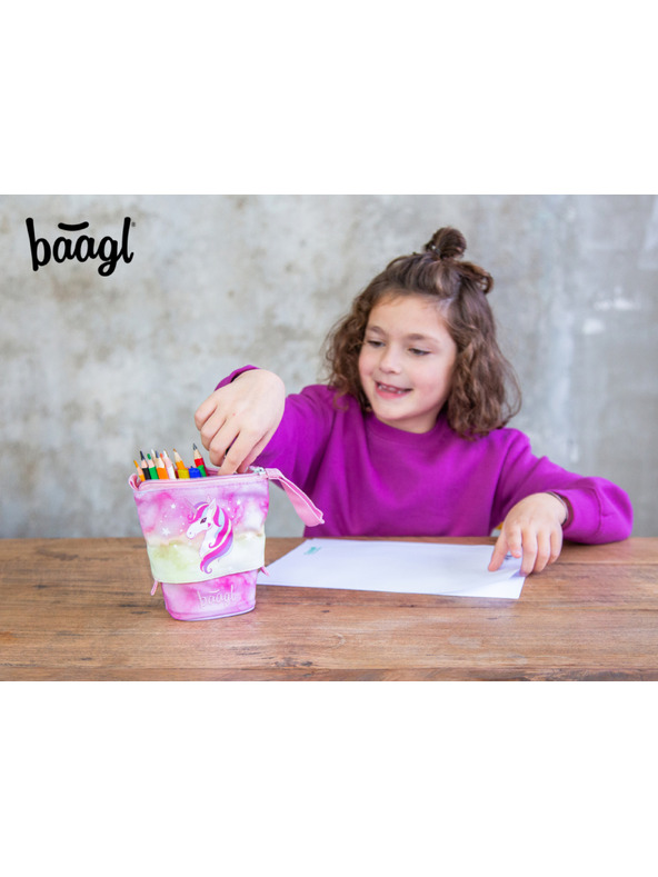 BAAGL  BAAGL Iskolai tolltartó Színes ceruza Rainbow Unicorn GRS