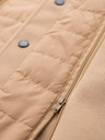 Ombre Clothing Férfi strukturált dzseki magas állással és kapucnival - világosbarna V1 M167 Ombre Clothing