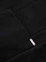 Ombre Clothing Férfi strukturált dzseki magas állással és kapucnival - fekete V2 M167 Ombre Clothing