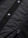 Ombre Clothing Férfi strukturált dzseki magas állással és kapucnival - fekete V2 M167 Ombre Clothing
