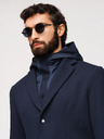 Ombre Clothing Férfi strukturált kapucnis dzseki magas állással - sötétkék V3 M167 Ombre Clothing