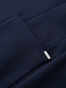 Ombre Clothing Férfi strukturált kapucnis dzseki magas állással - sötétkék V3 M167 Ombre Clothing