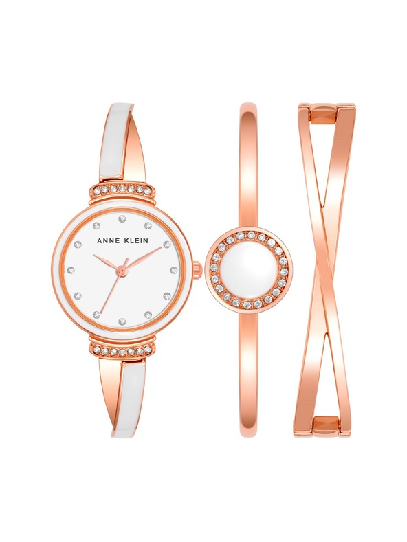 Anne Klein Női ajándék szett óra és karkötővel Anne Klein AK/3292WTST