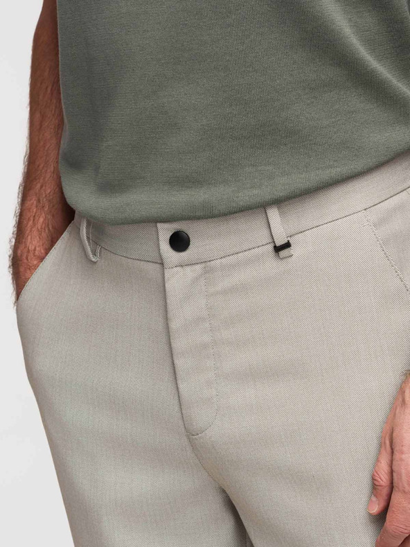 Ombre Clothing Férfi chino nadrág REGULAR FIT rugalmas derekkal - szürke és bézs V1 P1525 Ombre Clothing