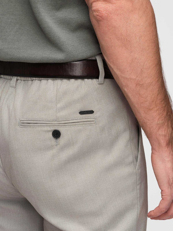 Ombre Clothing Férfi chino nadrág REGULAR FIT rugalmas derekkal - szürke és bézs V1 P1525 Ombre Clothing