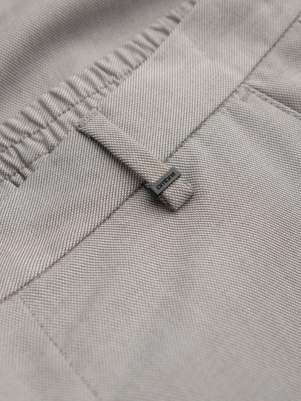 Ombre Clothing Férfi chino nadrág REGULAR FIT rugalmas derekkal - szürke és bézs V1 P1525 Ombre Clothing