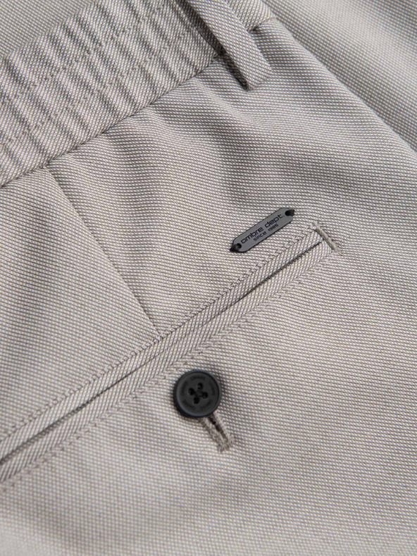 Ombre Clothing Férfi chino nadrág REGULAR FIT rugalmas derekkal - szürke és bézs V1 P1525 Ombre Clothing