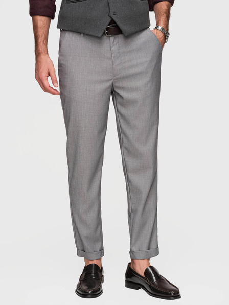 Ombre Clothing Férfi chino nadrág REGULAR FIT rugalmas derekkal - szürke V2 P1525 Ombre Clothing