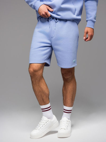 Ombre Clothing Uniszex melegítő rövidnadrág bordázott derekkal - levendula V9 OU-SRBC-0101 Ombre Clothing