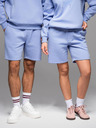 Ombre Clothing Uniszex melegítő rövidnadrág bordázott derekkal - levendula V9 OU-SRBC-0101 Ombre Clothing