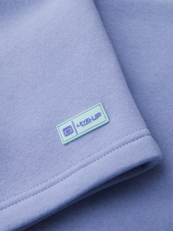Ombre Clothing Uniszex melegítő rövidnadrág bordázott derekkal - levendula V9 OU-SRBC-0101 Ombre Clothing