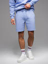 Ombre Clothing Uniszex melegítő rövidnadrág bordázott derekkal - levendula V9 OU-SRBC-0101 Ombre Clothing