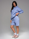 Ombre Clothing Uniszex melegítő rövidnadrág bordázott derekkal - levendula V9 OU-SRBC-0101 Ombre Clothing