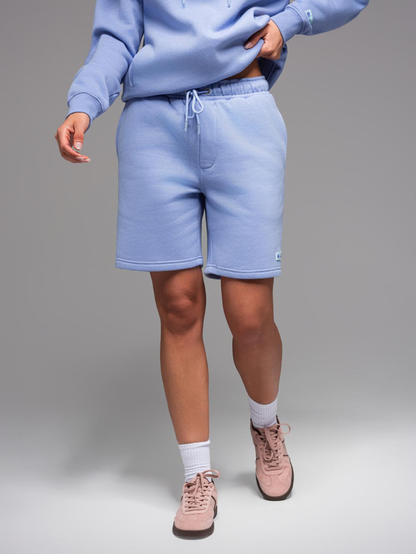 Ombre Clothing Uniszex melegítő rövidnadrág bordázott derekkal - levendula V9 OU-SRBC-0101 Ombre Clothing