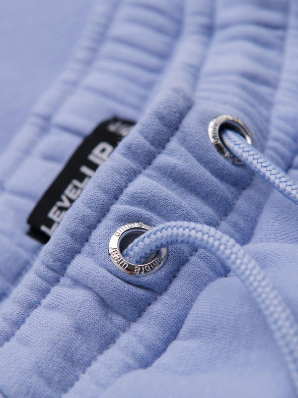 Ombre Clothing Uniszex melegítő rövidnadrág bordázott derekkal - levendula V9 OU-SRBC-0101 Ombre Clothing
