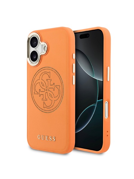 Guess Guess PU Perforated 4G Logo MagSafe Hátsó Tok iPhone 17-hez Orange