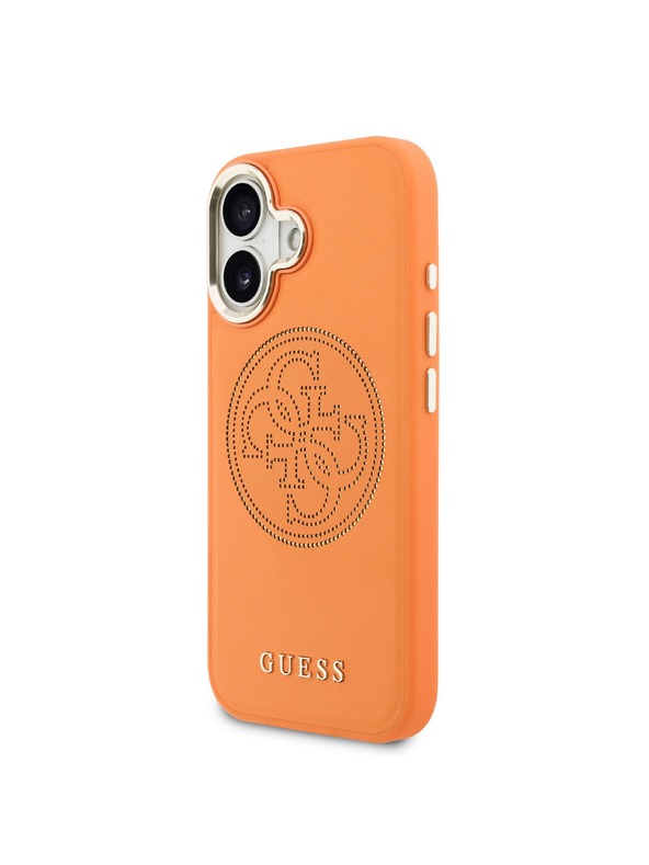 Guess Guess PU Perforated 4G Logo MagSafe Hátsó Tok iPhone 17-hez Orange