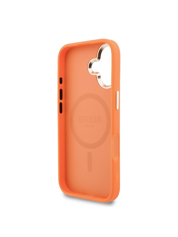 Guess Guess PU Perforated 4G Logo MagSafe Hátsó Tok iPhone 17-hez Orange