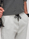 Ombre Clothing Férfi kötött jogger nadrág szárvarrással - világosszürke V3 P1521 Ombre Clothing